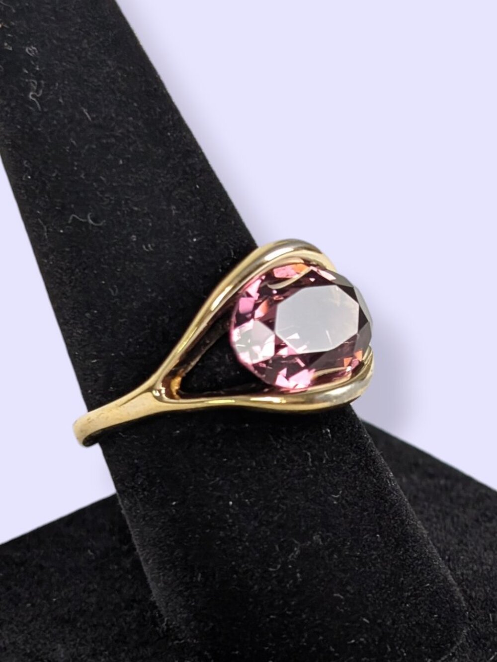 Vintage Joseph Esposito 14KTGE Purple Stone Ring - Picture 3 of 8